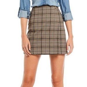 Cremieux Plaid Wrap Skirt